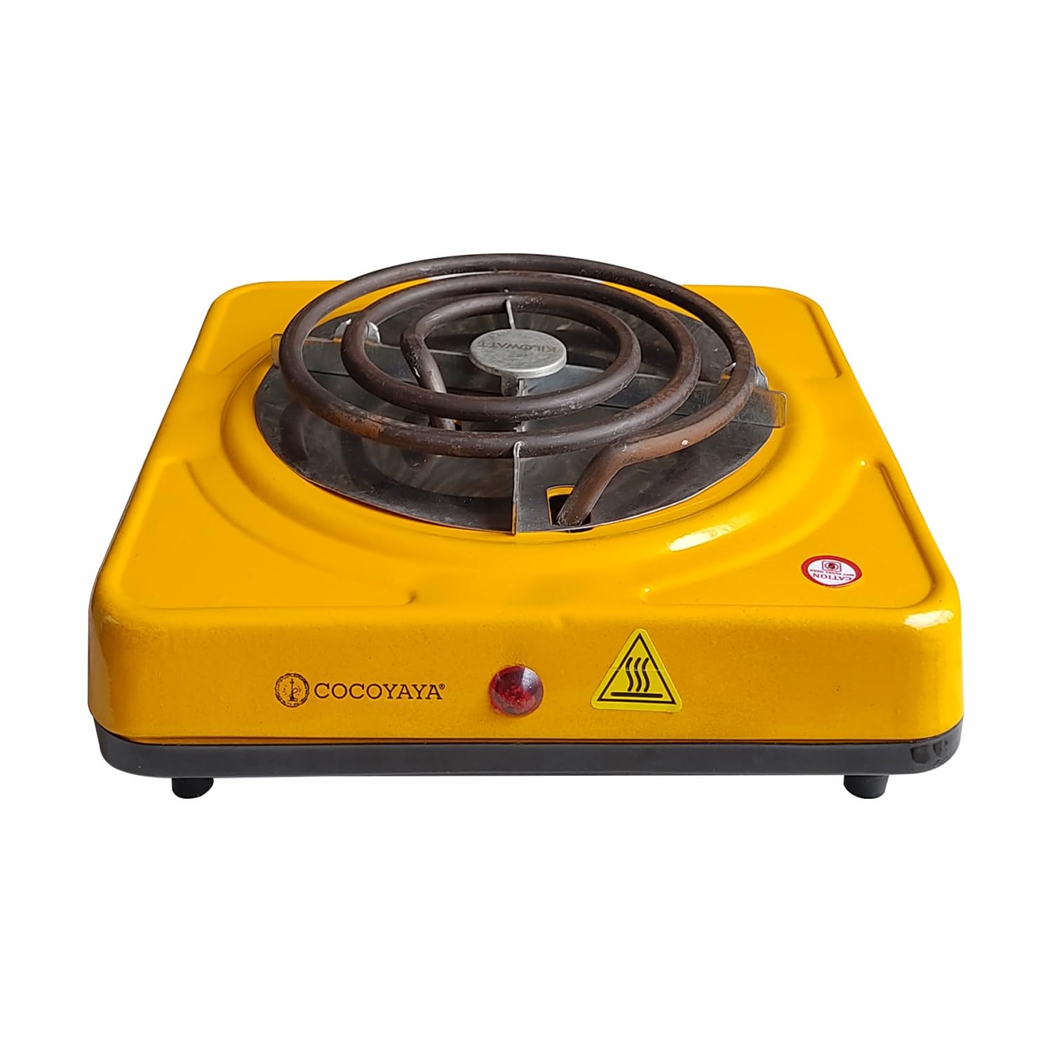 COCOYAYA Big Hot Plate Charcoal Starter (Radiant, Electronic Hookah Coal Burner) - 1000 Watt Yellow-image-5