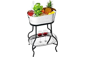 Outdoor Party Go-To: Hushee Stainless Steel Beverage Tub with Stand
