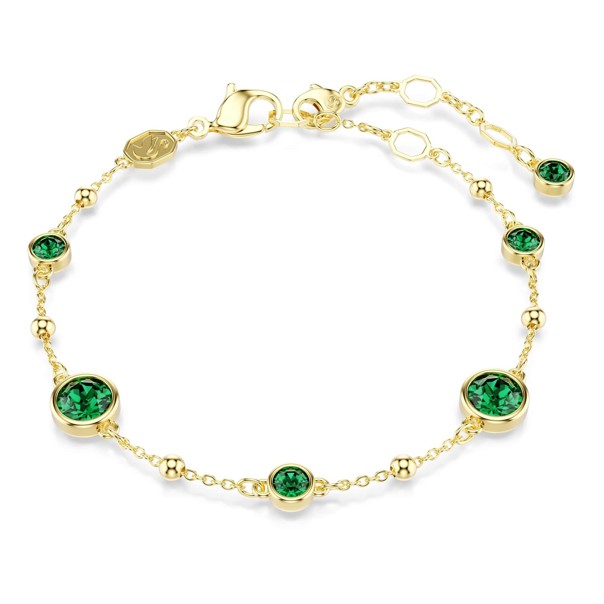 Swarovski Bracelet Imber - Taille ronde, Vert, Placage de ton or