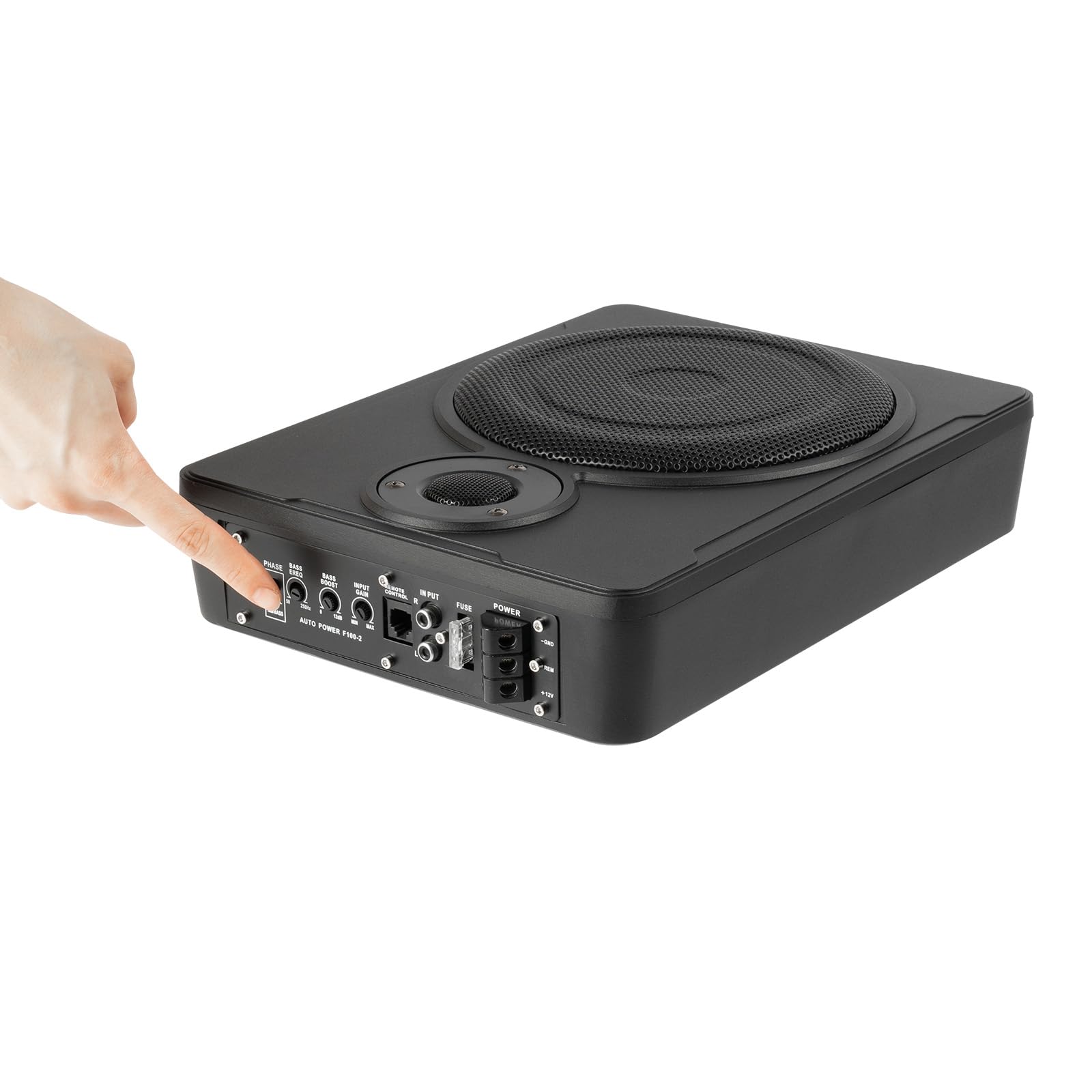 Subwoofer sottosedile per auto, subwoofer attivo sotto il sedile, amplificatore attivo per auto, altoparlante attivo e subwoofer con cavo di collegamento abbinato, woofer attivo per auto, camion