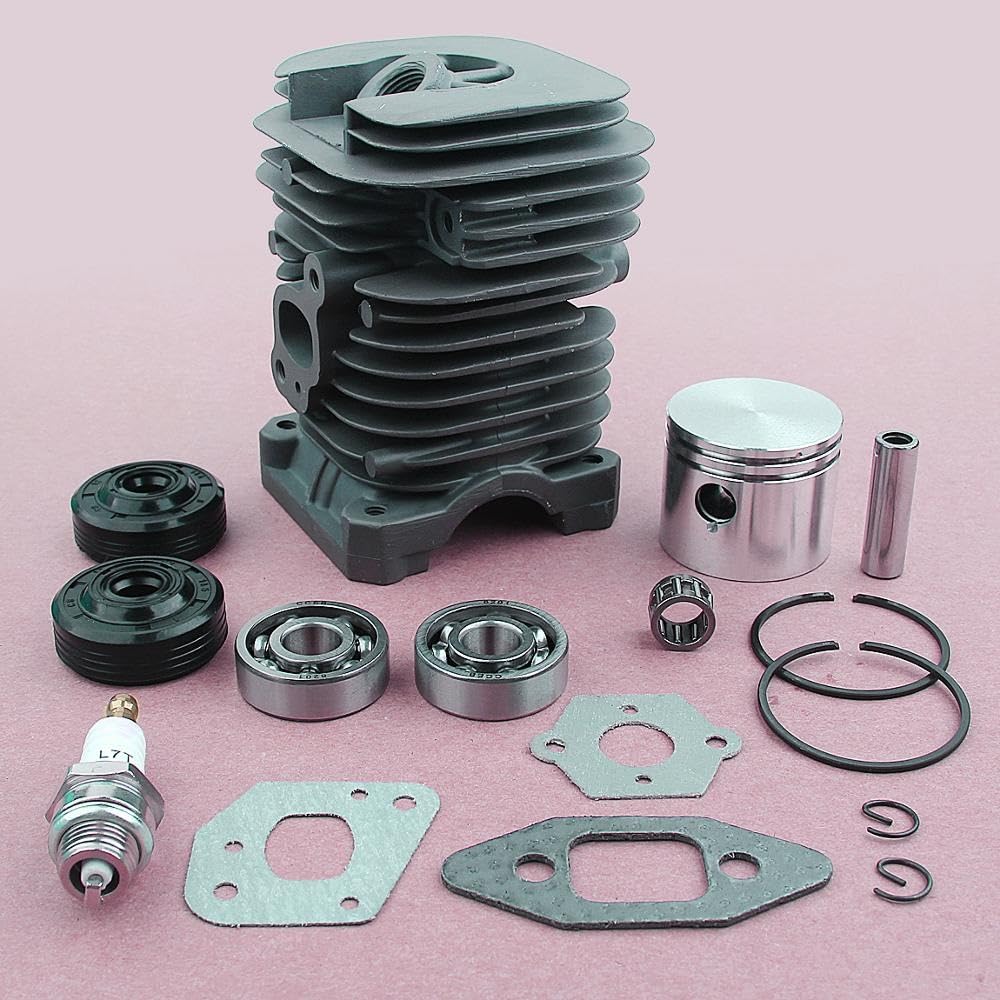 Kit cuscinetto a sfere scanalate for candela di accensione, cilindro e guarnizione for motosega da 41,1 mm, for Partner 350 Partner 351 Kit cilindro motosega