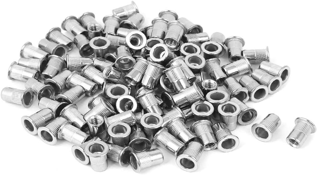 New Lon0167 M6 Stainless Featured Steel Flat Head reliable efficacy Rivet Nut Insert 100pcs(id:cfe 62 24 fc5)