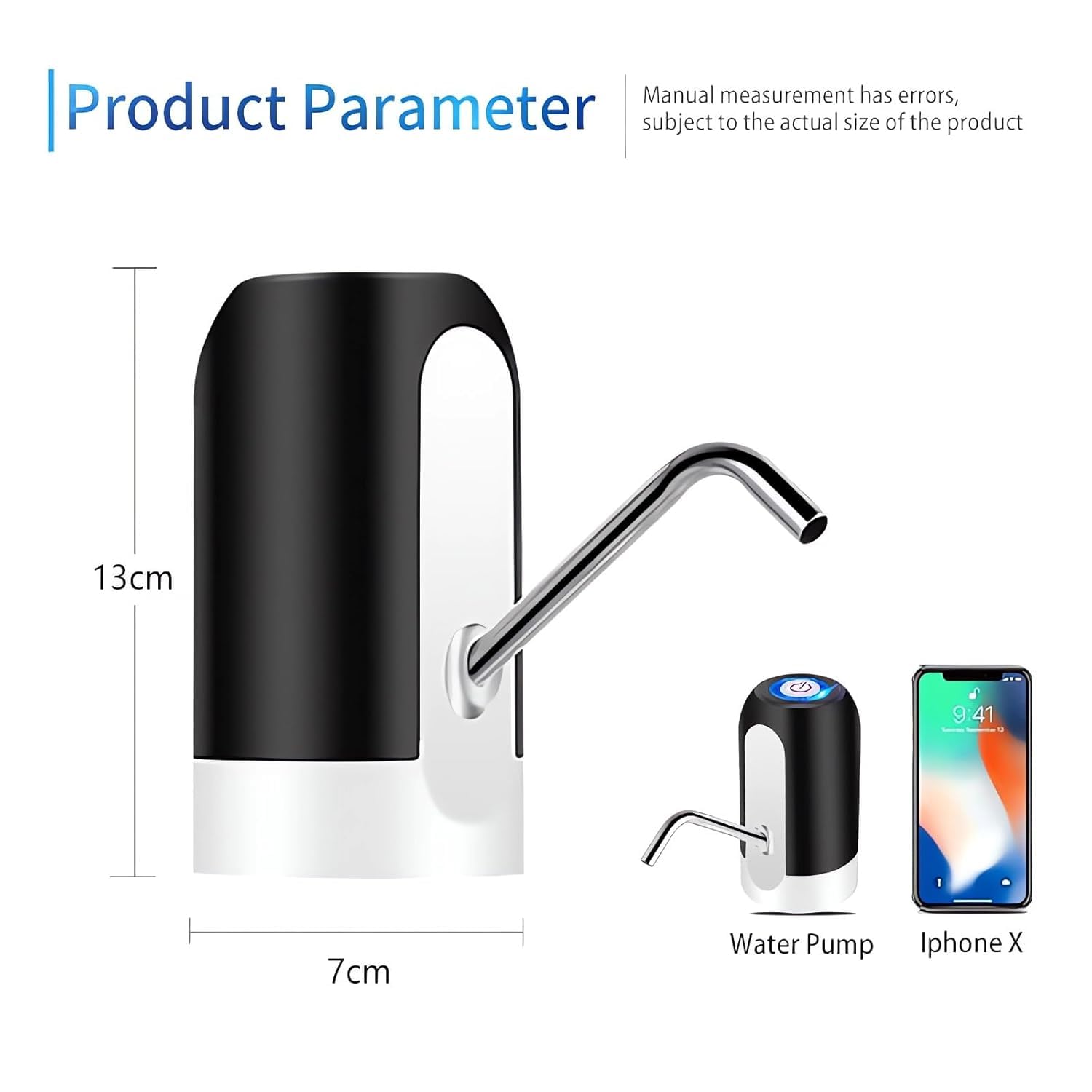 Automatic Water Dispenser Pump for 20 Litre Bottle | USB Rechargeable Portable Electric Drinking Water Pump with One Touch Button 3