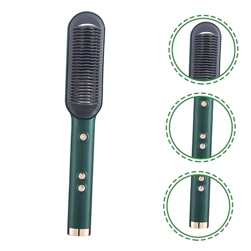 Miniatura 8 de FOMIYES Peine alisador de cepillo calentado, rizador de pelo perezoso, máquina de moño, alisador eléctrico, cepillo de calefacción, alisador de