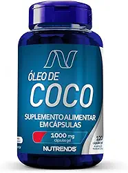 Nutrends Óleo De Coco Suplemento alimentar 1000Mg 120 Cápsulas
