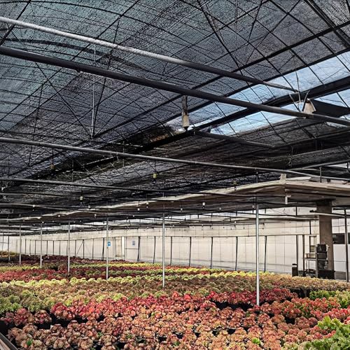 Image of winemana Black Shade Cloth 30x30 FT- 50% Sun Shade Mesh Tarp for Greenhouse, Garden, Patio, Dog Kennel, Chicken Coop, and Outdoor Protection, Plants Cover Shade Netting with 2 Reinforced Grommets