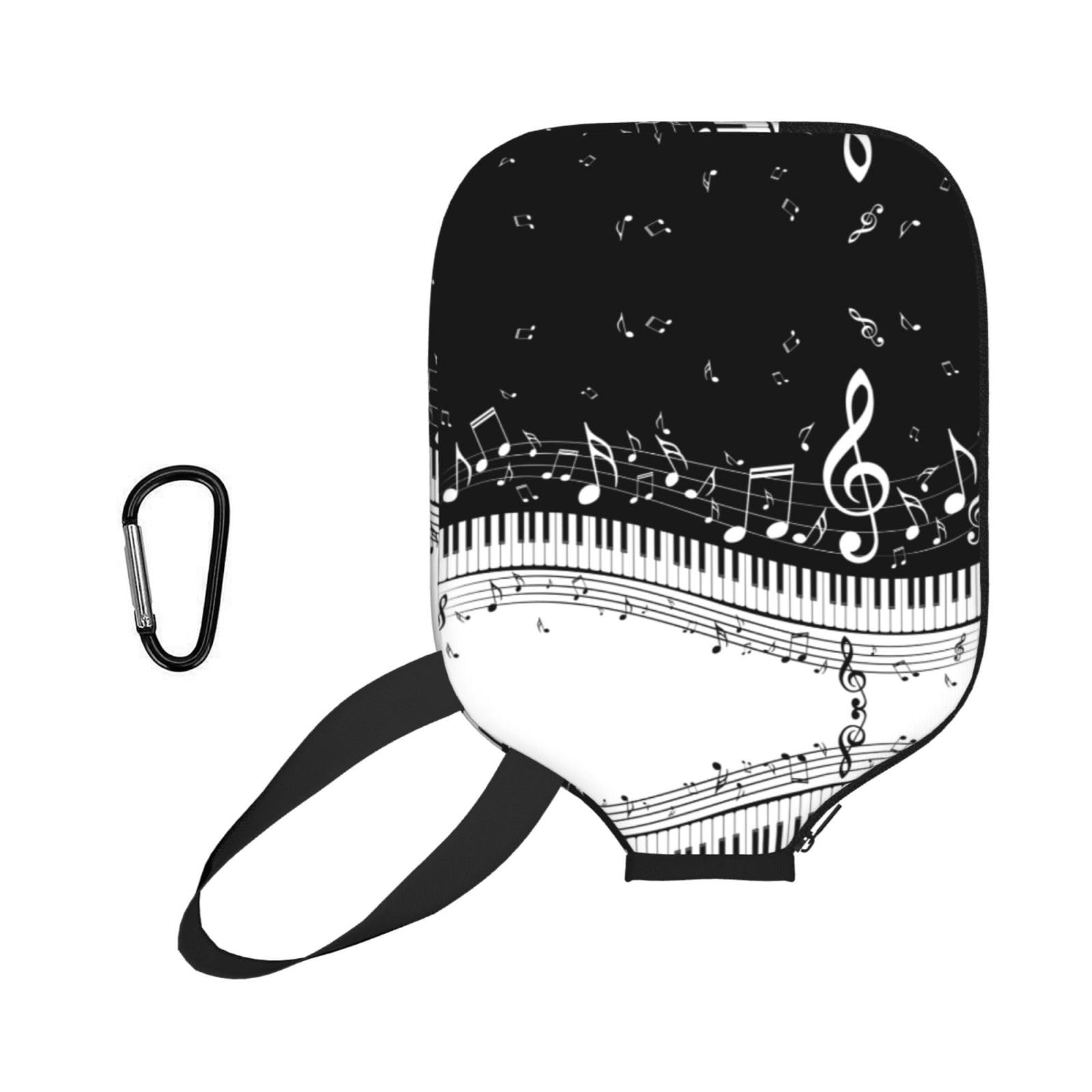 ESNAIUVCD Piano Keys With Musical Notes Print