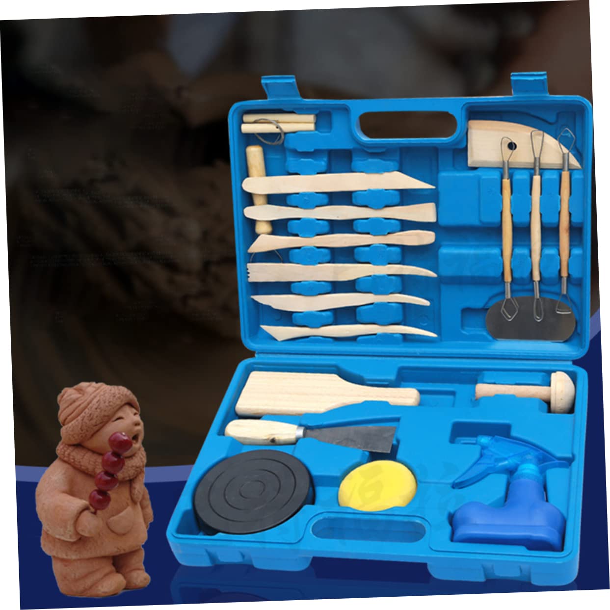 OSALADI 19 Piezas Herramientas Para Esculpir Arcilla De Kit De Herramientas Para Modelar Figuras De Arcilla Barro Taller De Arte