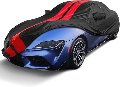 iCarCover Funda de automóvil personalizada para Toyota GR Supra 2020-2023, impermeable, para todo tipo de clima, lluvia, nieve, UV, protector solar