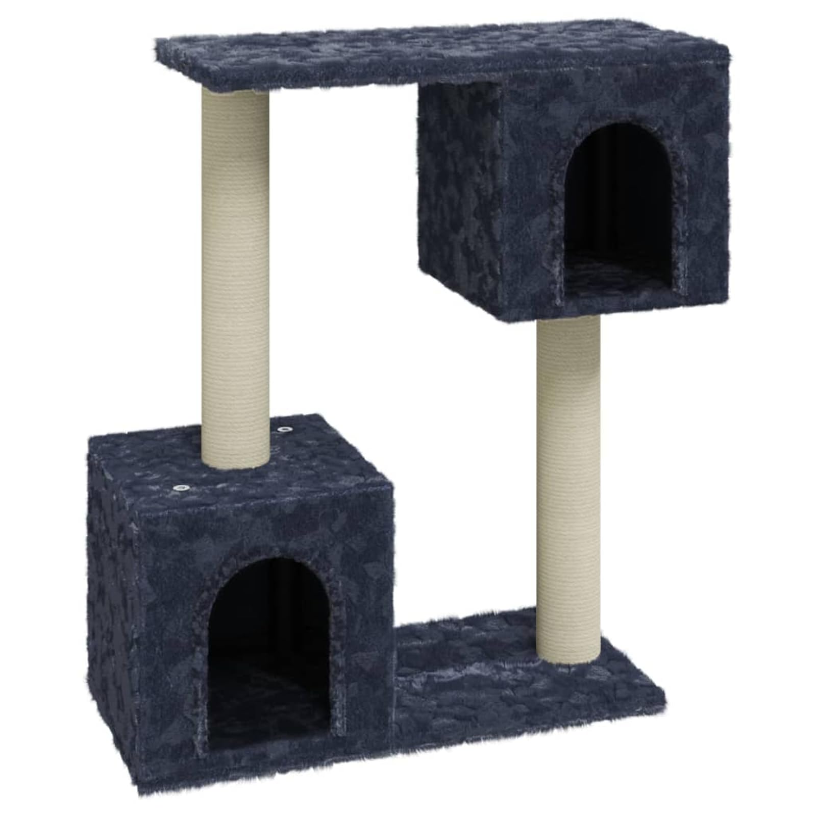 Gecheer Arbre à chat griffoir pour chats avec poteaux en sisal Gris foncé 60 cm