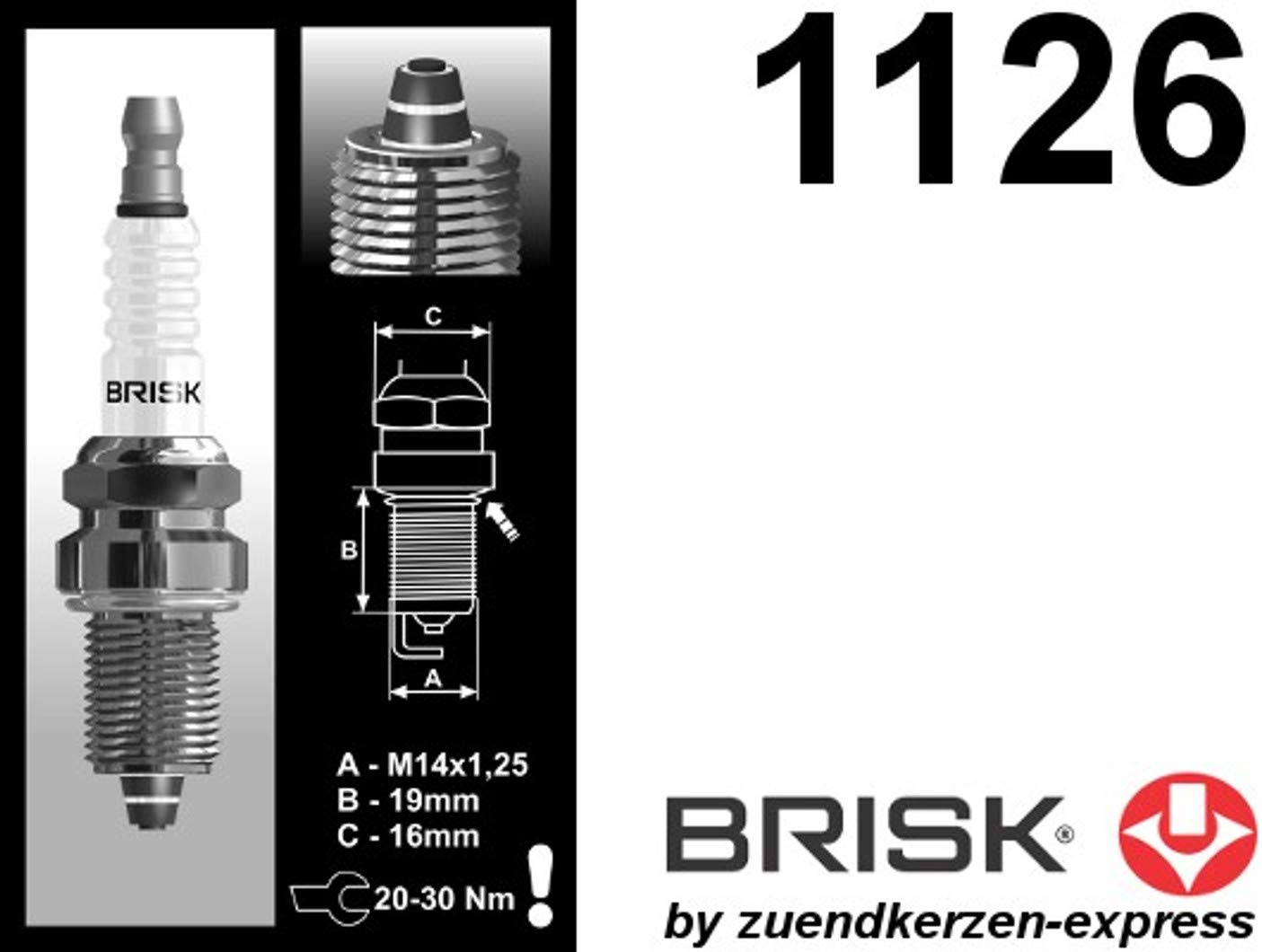 BRISK Premium Racing DR15ZC 1126 Candele d'accensione, set di 4