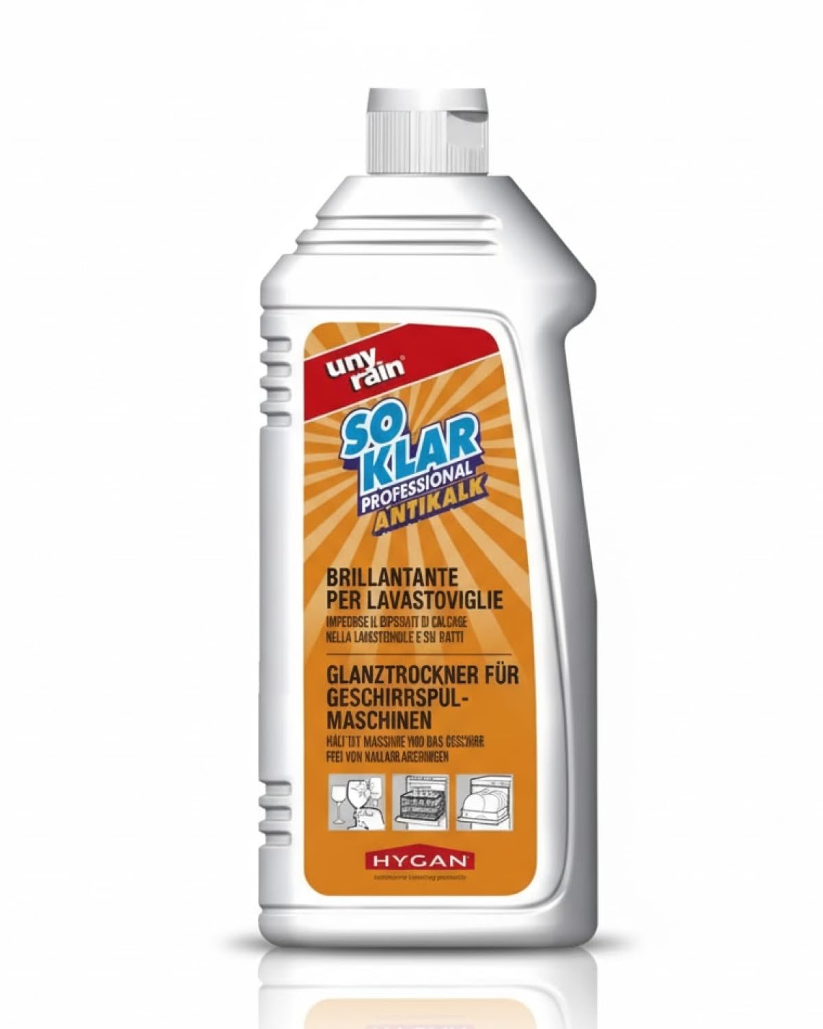 Klarspüler Antikalk 6x500 ml Geschirrspüler | Antikalk-Klarspüler, streifenfreier Glanz, ergiebig, 6x500 ml