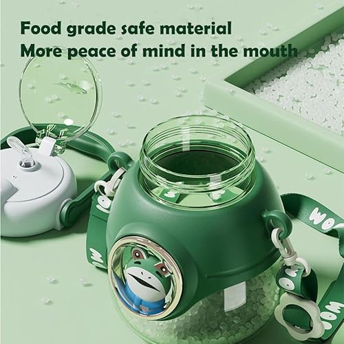 Miniatura 5 de Botella de agua, lindas botellas de agua, lindas botellas de agua para niñas, botella de agua kawaii, botella de agua de plástico, con pajita, con