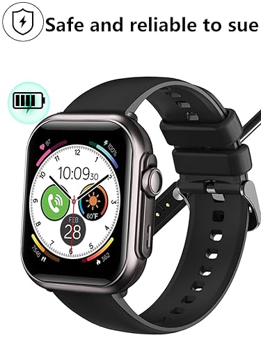 Miniatura 3 de Paquete de 2 para Banlvs G62 Fitness Tracker Smartwatch Cable de carga USB magnético, cargador de cable de 2 pines para reloj inteligente.