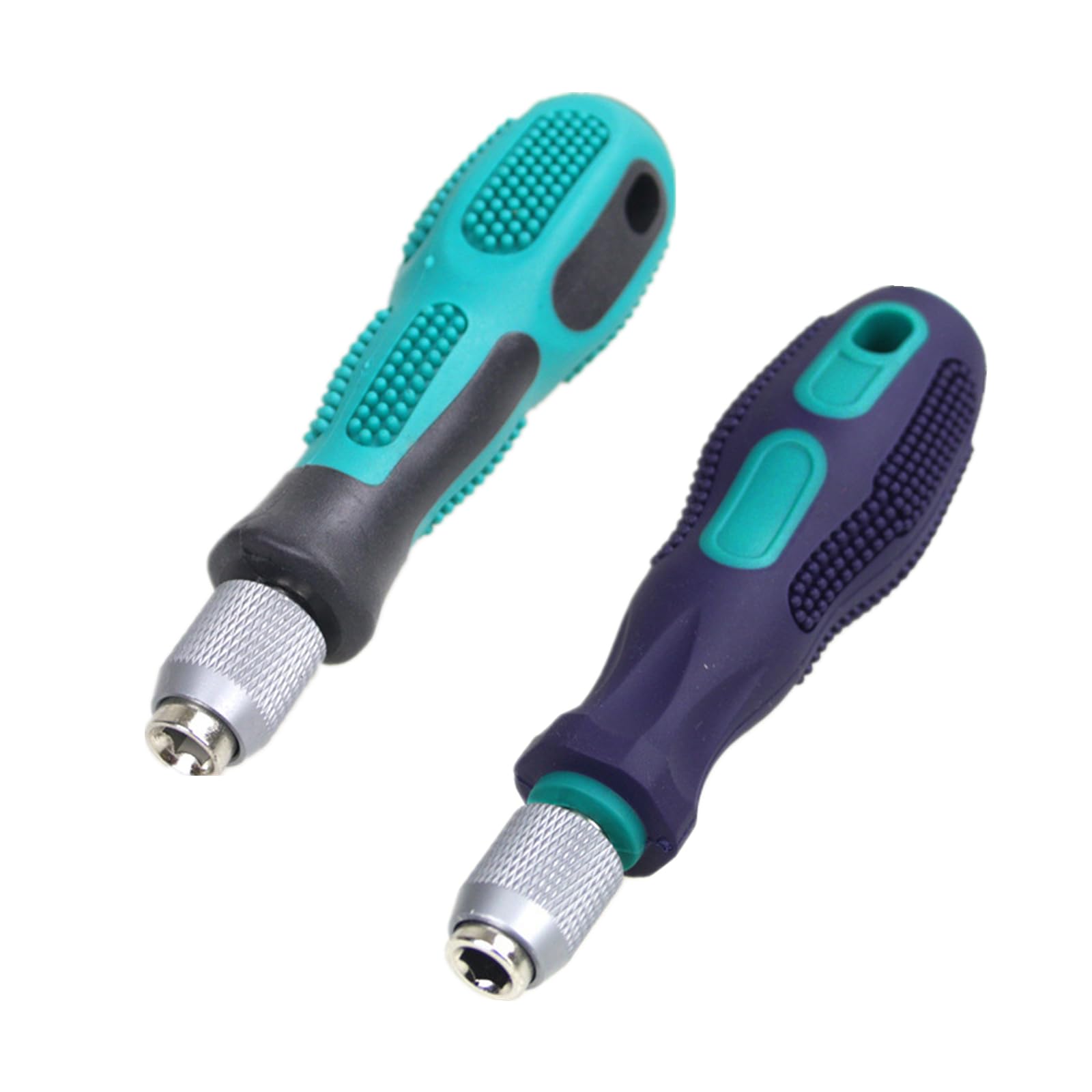 JLEivvi 2 Pcs Bit Driver Handle Professional 1/4 inch Screwdriver Quick Change Hex Bit Holder with Ergonomic Anti-Skid Handle for Repair Tools