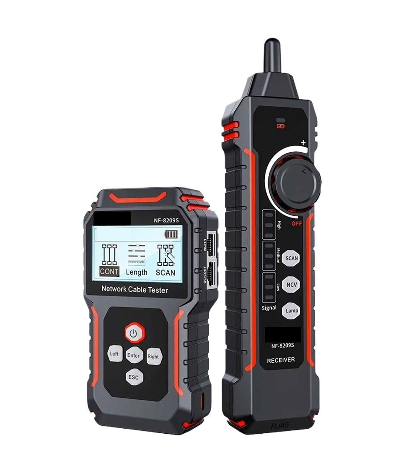 Cable Tracker, Cable Tracker Network Tester LCD Display Poe Cat5 Cat6 Measure Length Wiremap Tools