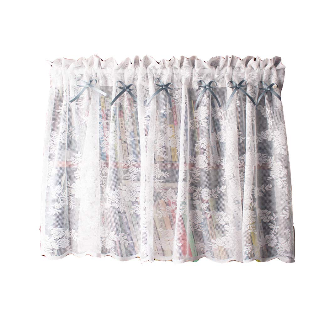Demi-draperie broderie américaine et petit rideau de meuble pour balcon