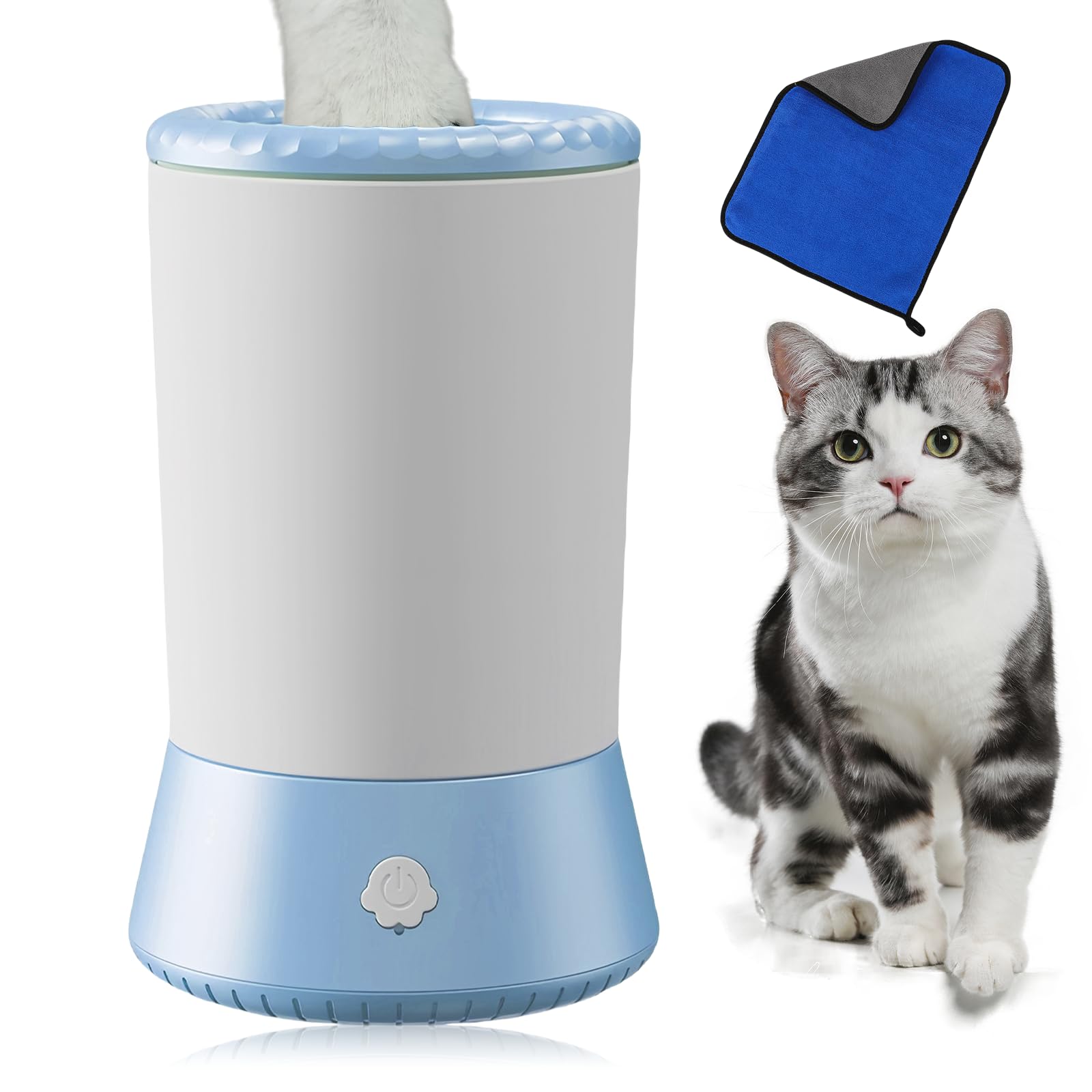 BORDEAG Pulisci Zampe Cane, Automatico Lava Zampe per Cani, Pulitore Zampa per Cani con Setole Morbide in Silicone, Pulitore per Zampa per Lavare Piedi di Cane e Gatti