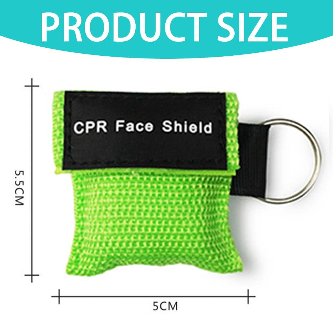 SULIUDAJI Maschera Respiratoria da 6 Pezzi con Portachiavi, Pocket Mask,Pocket Mask Primo Soccorso,CPR Face Shield,Maschera CPR, Maschera Tascabile, Adatta per L'Addestramento CPR di Primo Soccorso