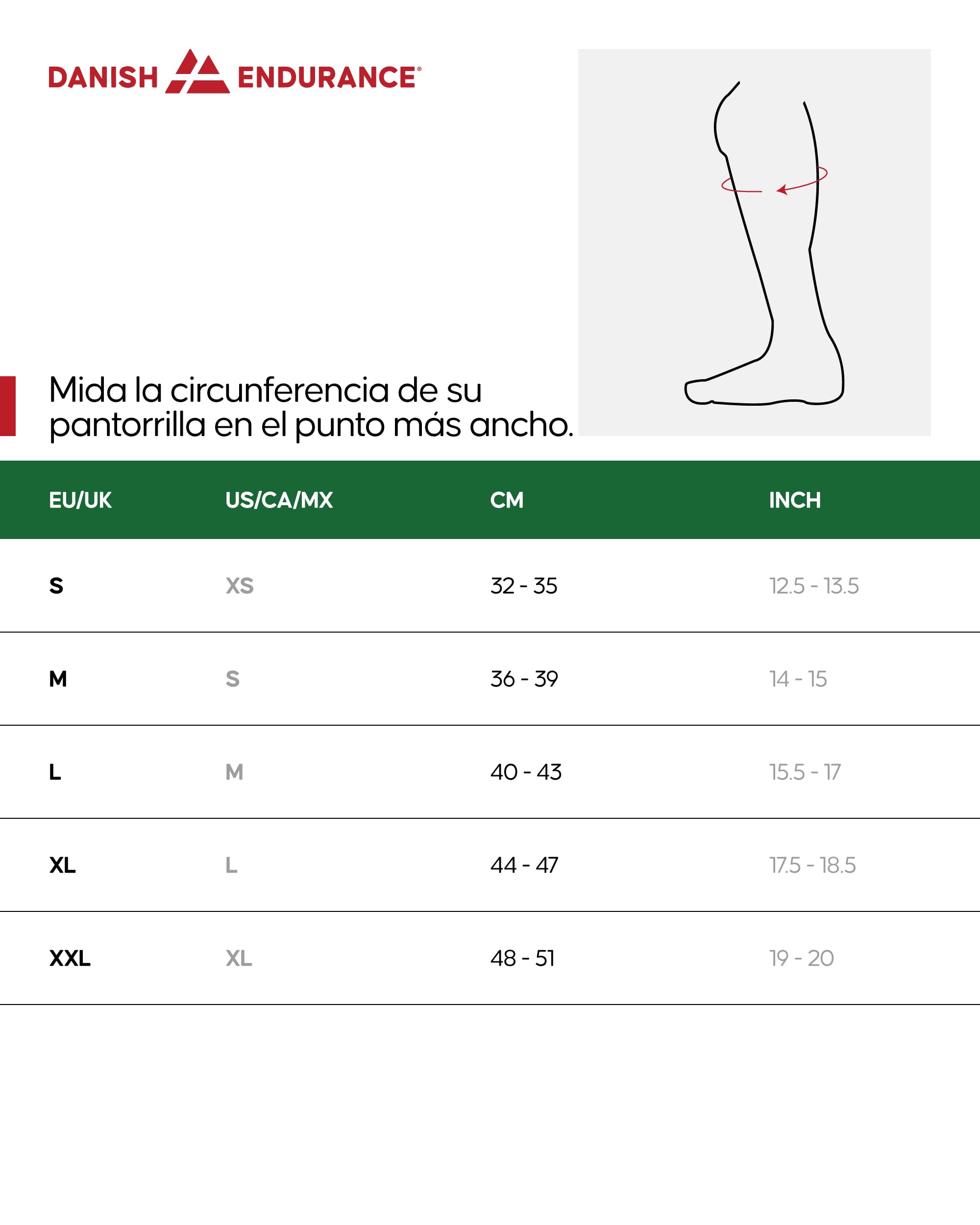 DANISH ENDURANCE Manga de Compresión Premium, 1 o 3 Pack, Negro, L