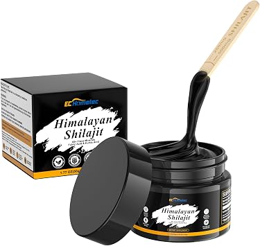Shilajit Pure Himalayan Organic Resin, Shilajit Resin with Fulvic Acid & 85+ Trace Minerals for Energy, Immune System & Cognitive Performance, Shilajit for Women & Men - 200 Servings / 50g