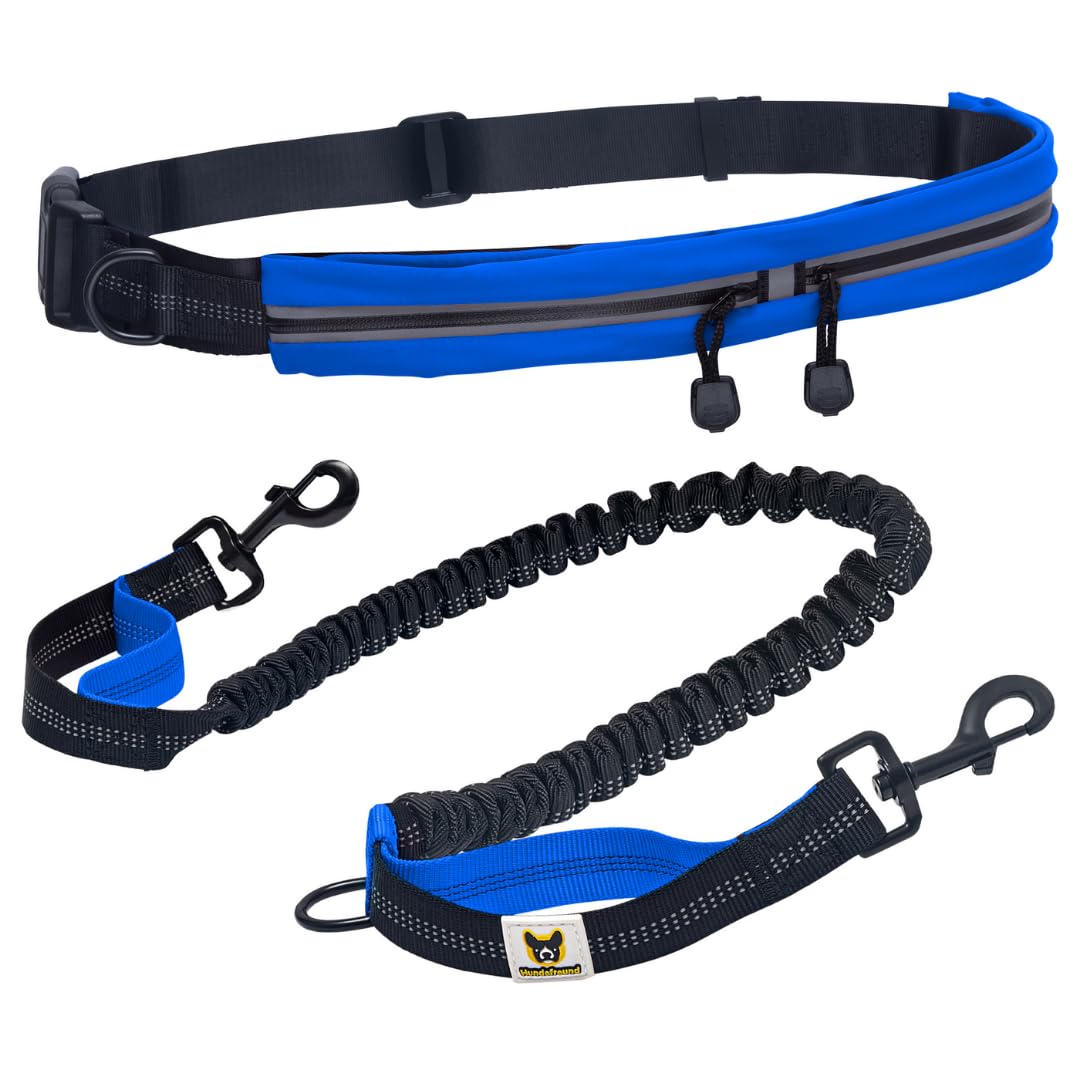 Hundefreund - Correa para correr para perros | Manos libres con cierre de cintura elástica de 120 hasta 180 cm para perros medianos y grandes | Para correr, caminar