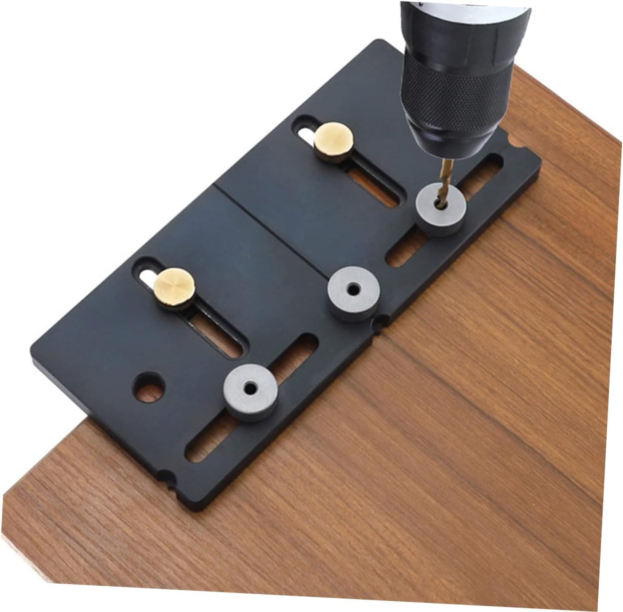 Adjustable Hole Locator Tool for Woodworkers Precision Punching Guide for Cabinet and Door Handles Durable for Easy Diy Installation