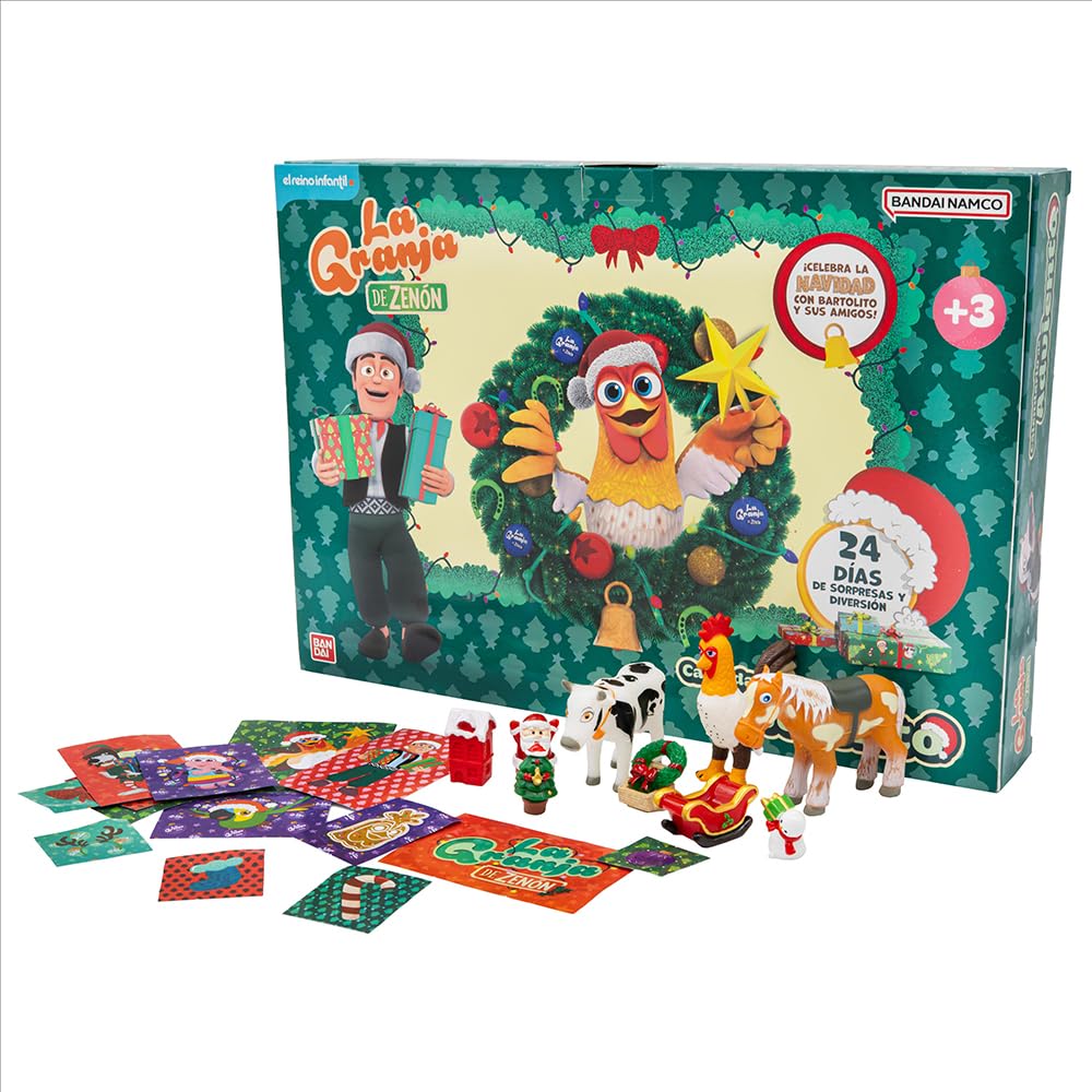 Bandai Calendario de Adviento La Granja de Zenón con 24 Sorpresas, Juguetes y Mini Figuras, Modelo TO86010 con descuento