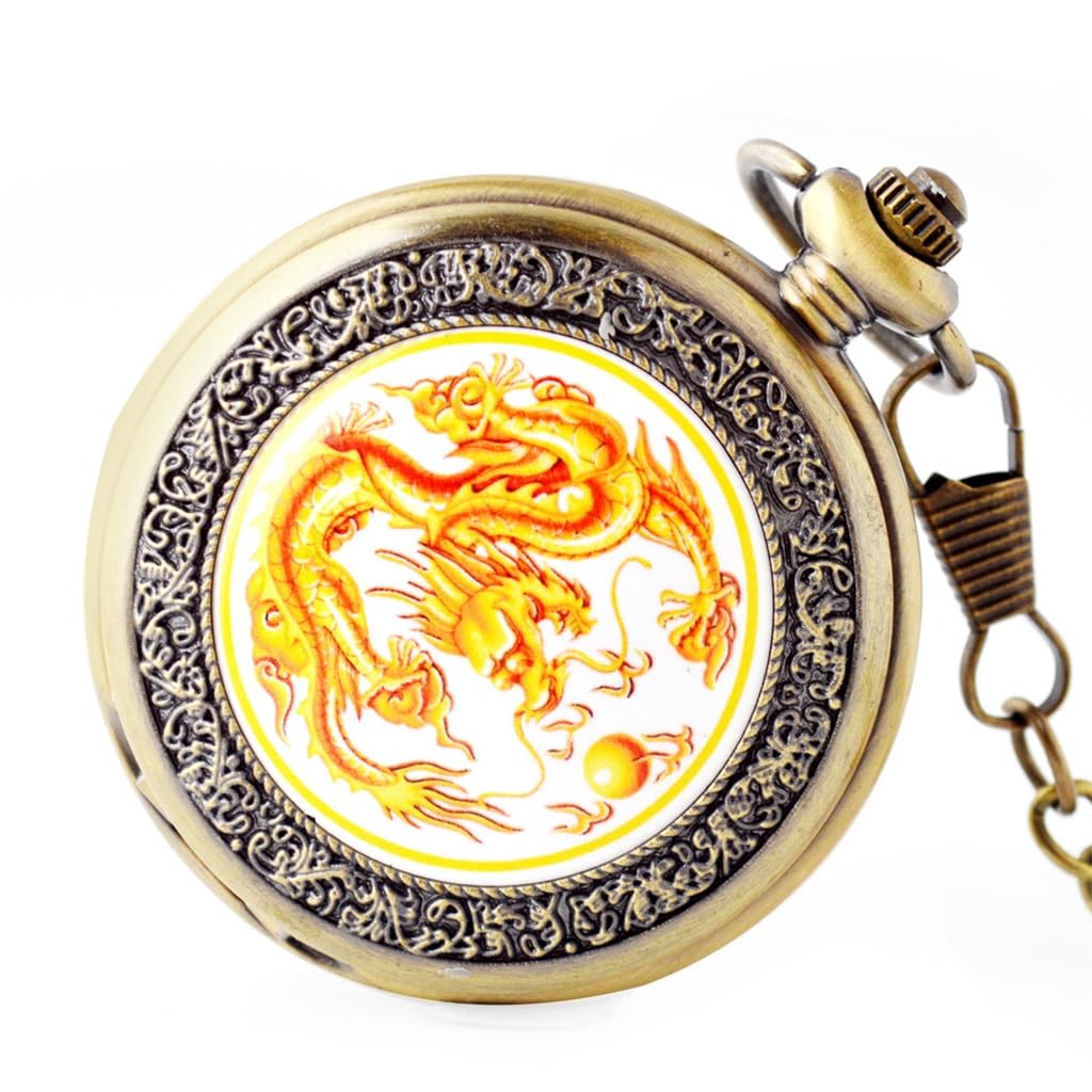 Montre mécanique de poche avec cadran émaillé pour vos soirées habillées