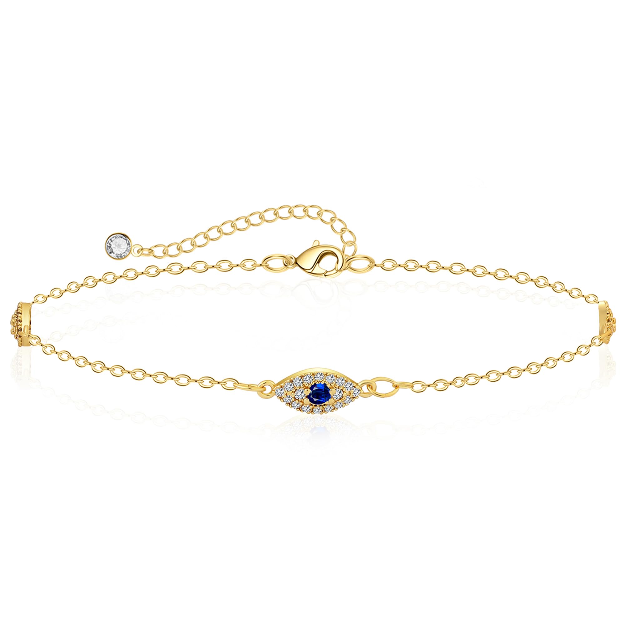 RotnsoAnklets for Women 14K Real Gold/Silver Plated Ankle Bracelets Trendy Waterproof Boho Anklets Set Adjustable Dainty Cute Diamond Beaded Heart Non Tarnish Summer Beach Jewelry Gift for Teen Girls