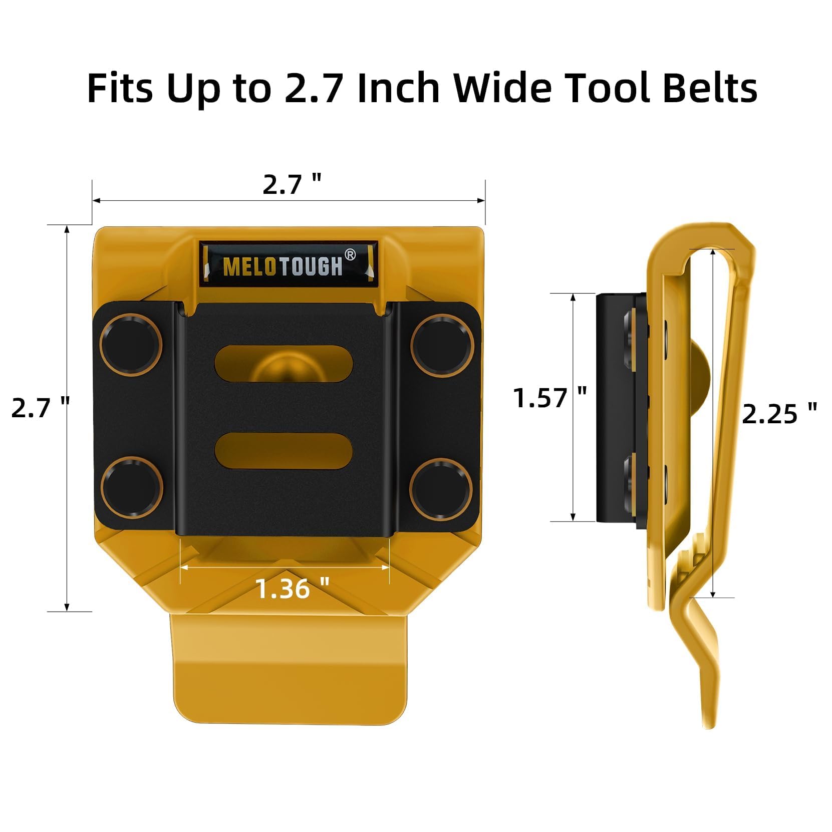 MELOTOUGH Drill Belt Clip,Drill Holder for Tool Belt,Measuring Tape Holder for Impact Driver,Tape Measure — Amazon image 2