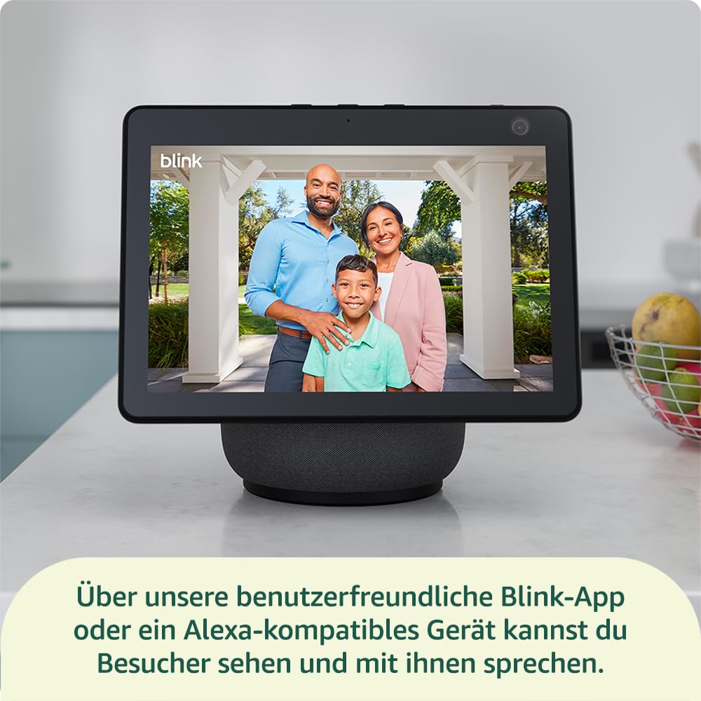Blink Videotürklingel | Einzelgerät | Kopf-bis-Fuß-Aufnahme in HD, 2 Jahre Batterielaufzeit, IP65, Funktioniert mit Alexa, Erforderliches Sync-Modul nicht enthalten – Schwarz