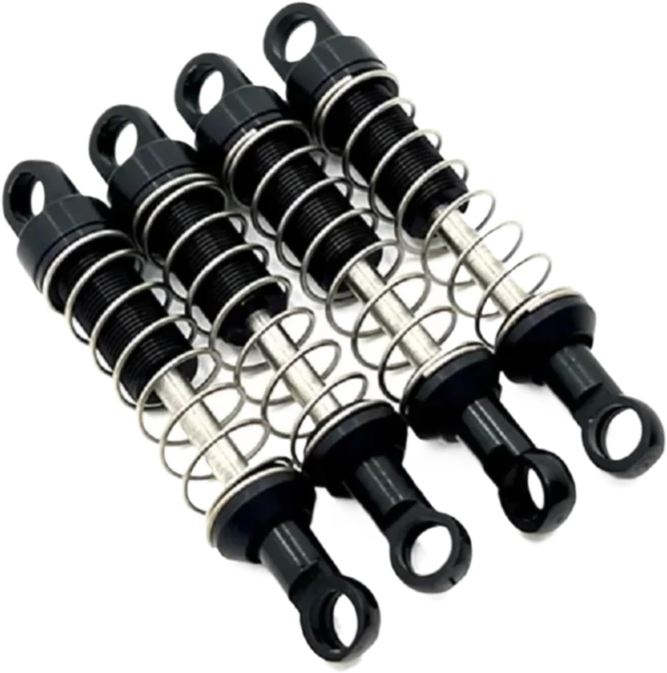 RC Components Parts For MN78 For MN 78 For MN168 Upgrades 1/12 4pcs Metal Front And Rear Shock Absorber Damper RC Car Upgrades Parts Accessories(Black)