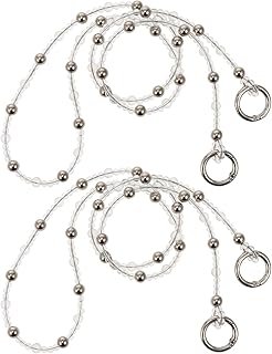 ARTIBETTER 2Pcs Crystal Bead Cadeia Bolsa Alça Da Bolsa de Substituição Alças de Ombro Crossbody Saco Titular Cadeia Óculos Corda para DIY Craft Bolsa Bolsa Fazendo 90Cm