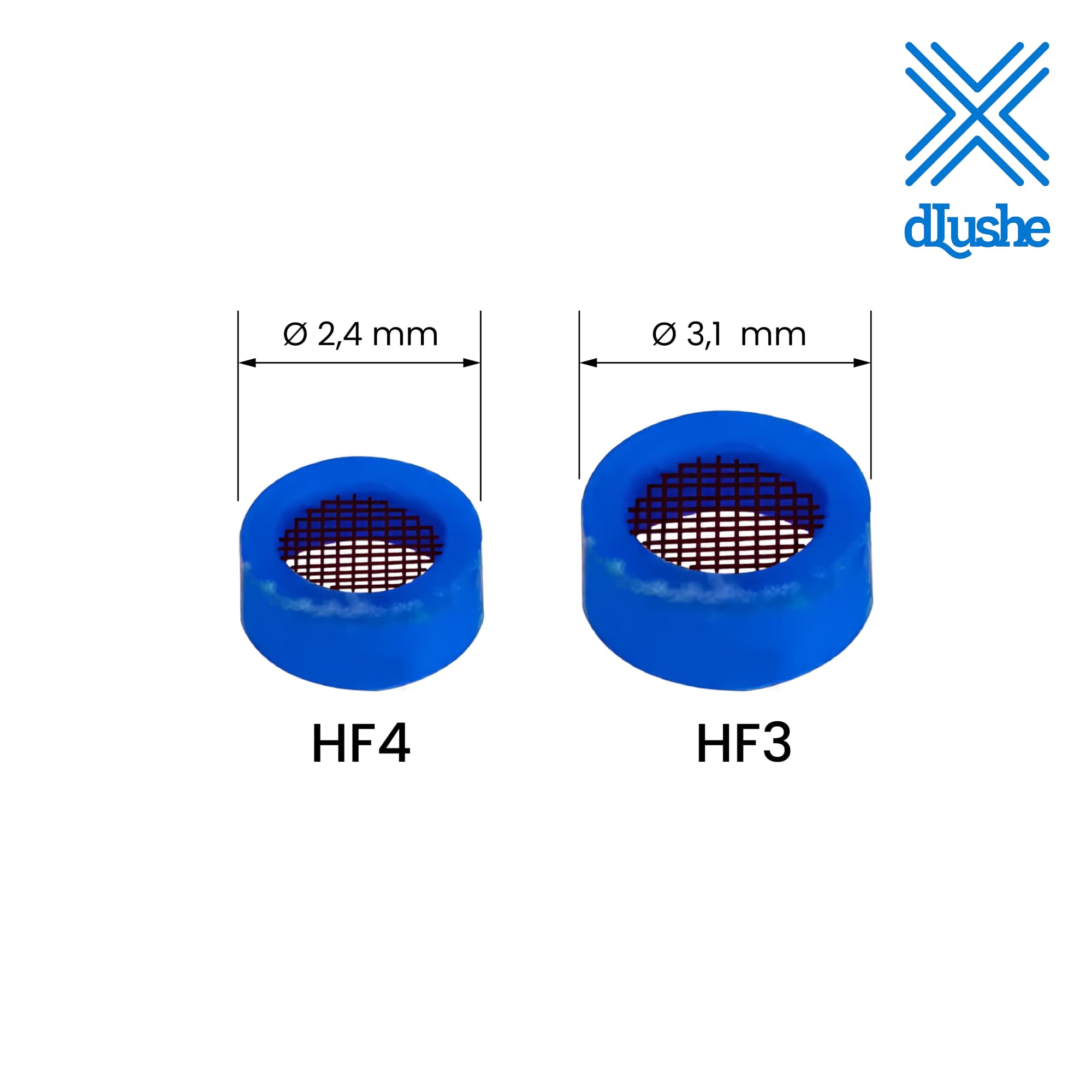 PACK 2 Filtros para Audífono HF3: Rojo + Azul. Protector de Cerumen - Bloquean la Cera y Protegen el Audífono - HF3 Black cerume filtros (PACK Azul + Rojo)