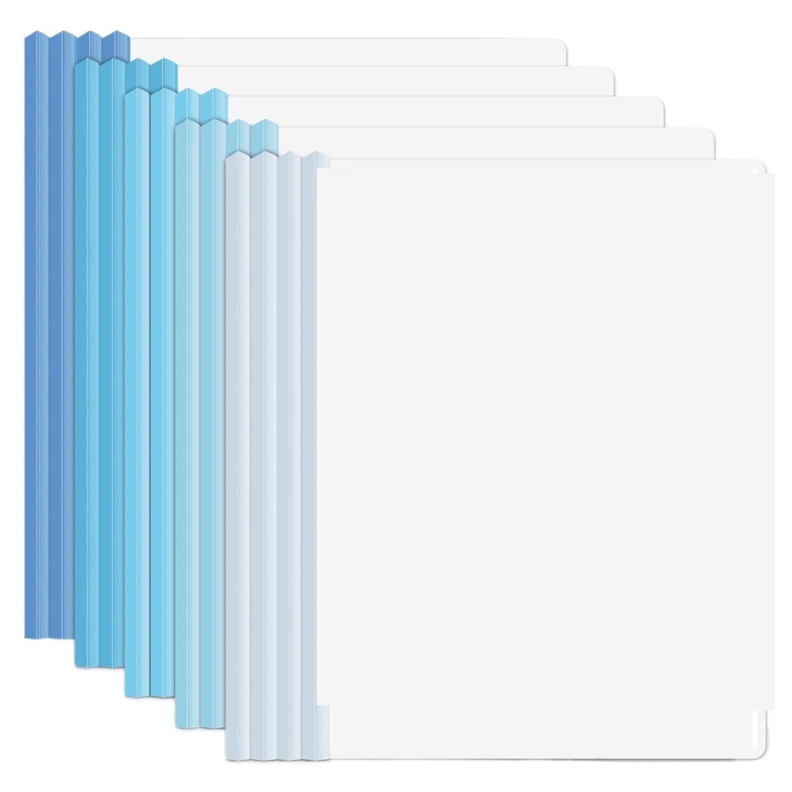 Copertine trasparenti for report A4 da 20 pezzi per Scuola, Ufficio | Con barre scorrevoli, cartelline con capacità di 70 fogli for scuola e ufficio(Mix Blue)