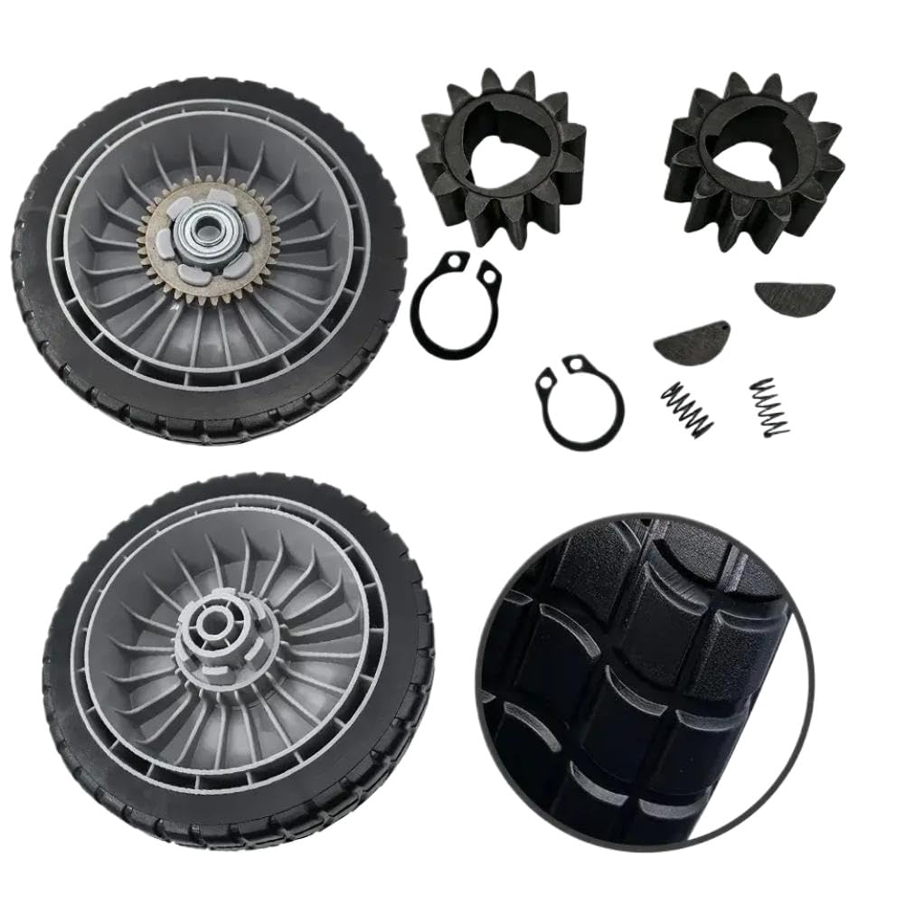 Kit de engranaje impulsor de repuesto con 12 dientes y neumático de 2 pulgadas de ancho para mantenimiento de jardines - Compatible con los modelos HRR216, HRS216, HRT216