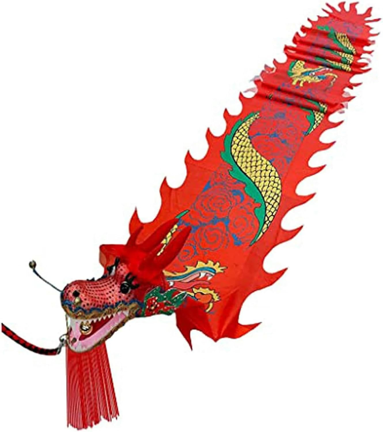 Chinese Folk Dragon Dance Ribbon Streamer, Dragon Dance for Outdoor Spring Outing, Adult Child Sports Fitness Props