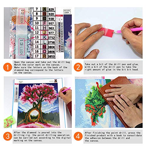 Generies 5D DIY Full Drill Diamant-Mal-Kit Arts Craft Home Decor Cartoon Anime-Serie Süße Mäuse (30X40CM) – Bild 8