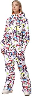 Women's One Pieces Ski Suits Insulated Waterproof Snowboard Jumpsuits Overalls Winter Outdoor Snowsuit