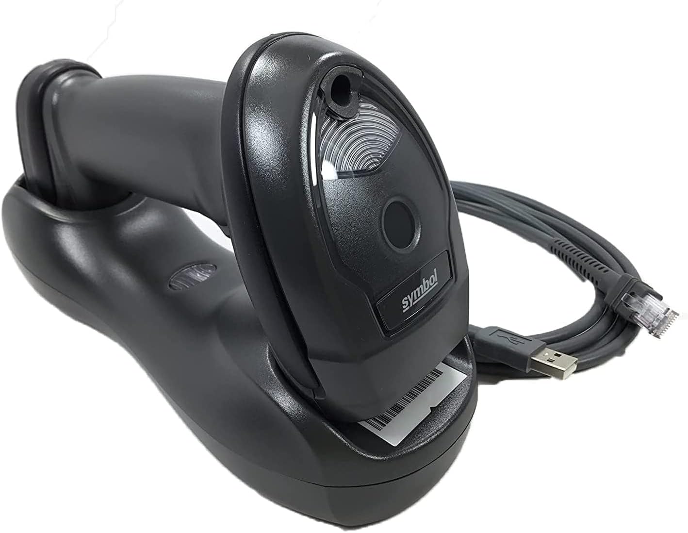 Zebra Symbol LI4278 Wireless Linear Imager Handheld Bluetooth Barcode Scanner, Black - Cordless, 547 scan/s1D, LED with Universal Docking Charger Cradle Standard Base - LI4278-SR20007WR - JTTANDS