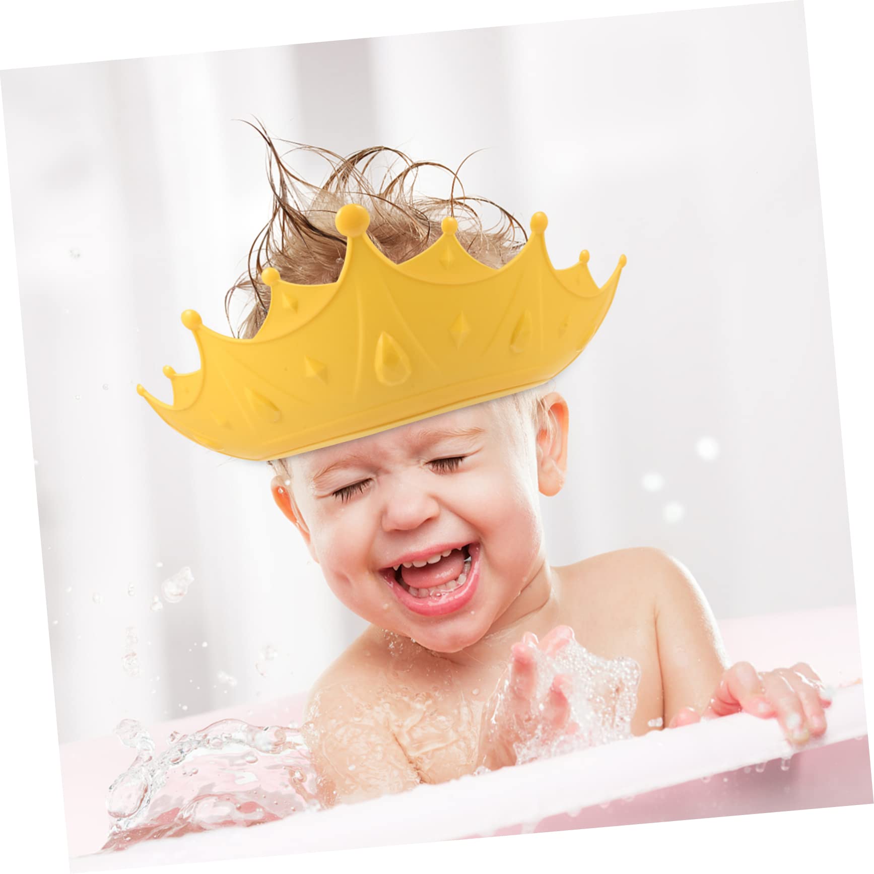 HEMOTON 4 Cuffie Per La Doccia Regolabili Per Bambini Per Bambini E Bambine Proteggono Gli Occhi Dallacqua Dello Shampoo Design Divertente Per Bambini E Bambine