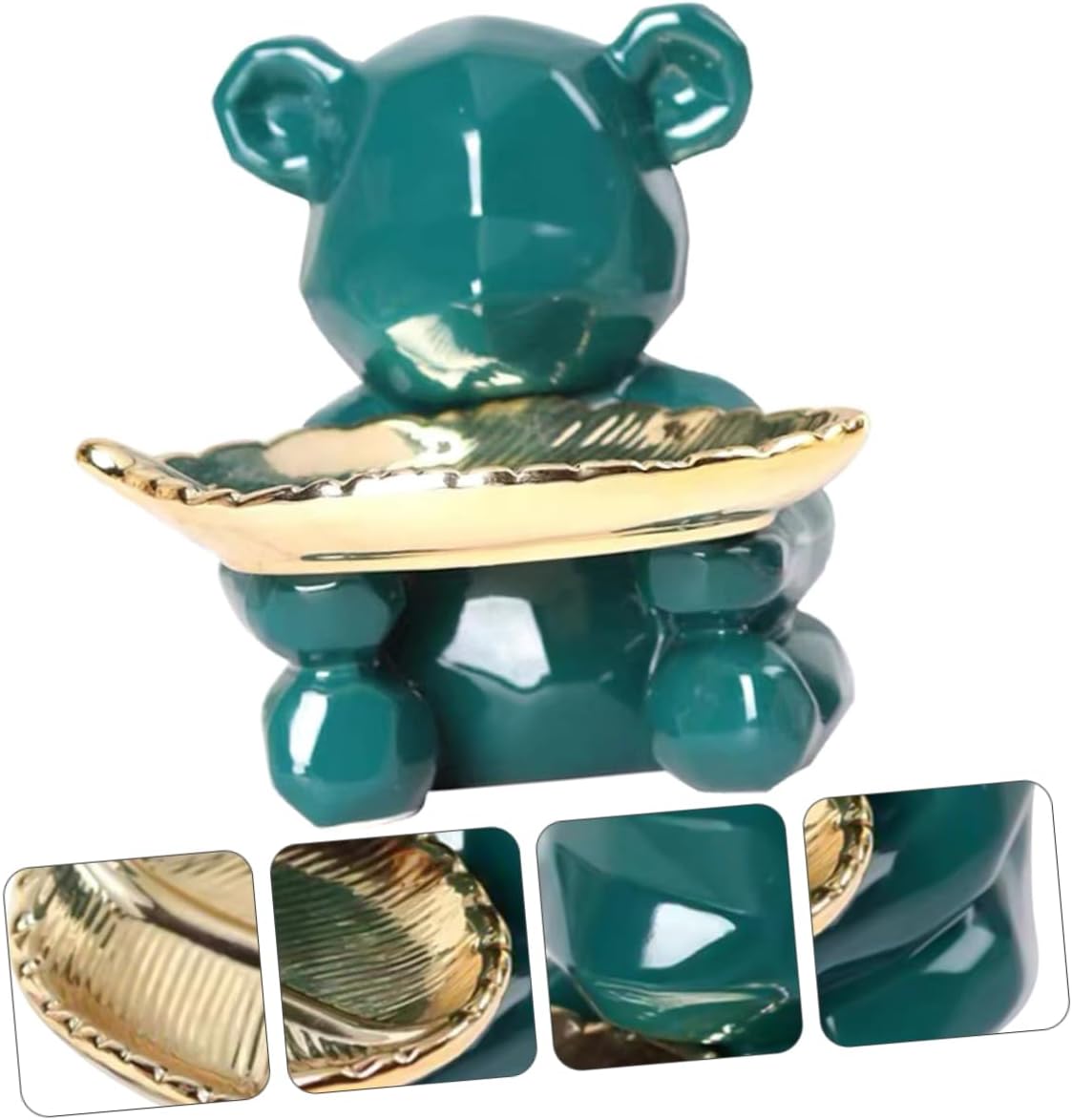 BESTYASH Creative Jewelry Storage Tray Decorative Ceramic Tray Trinket Dish Jewelry Holder Multifunctional Organizer