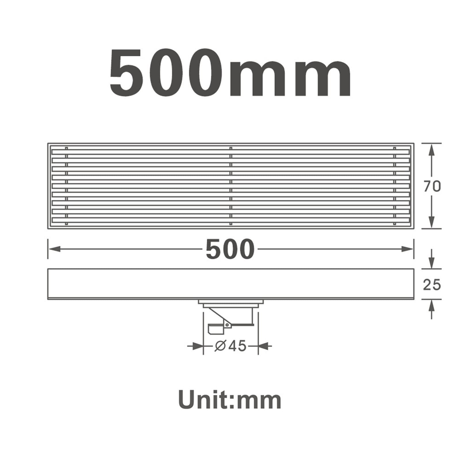 Desagüe De Suelo Lineal Desagüe De Suelo De Ducha Rectangular De Acero Inoxidable Anti Obstrucción Anti Olor para Cocina, Baño, Garaje Y Sótano