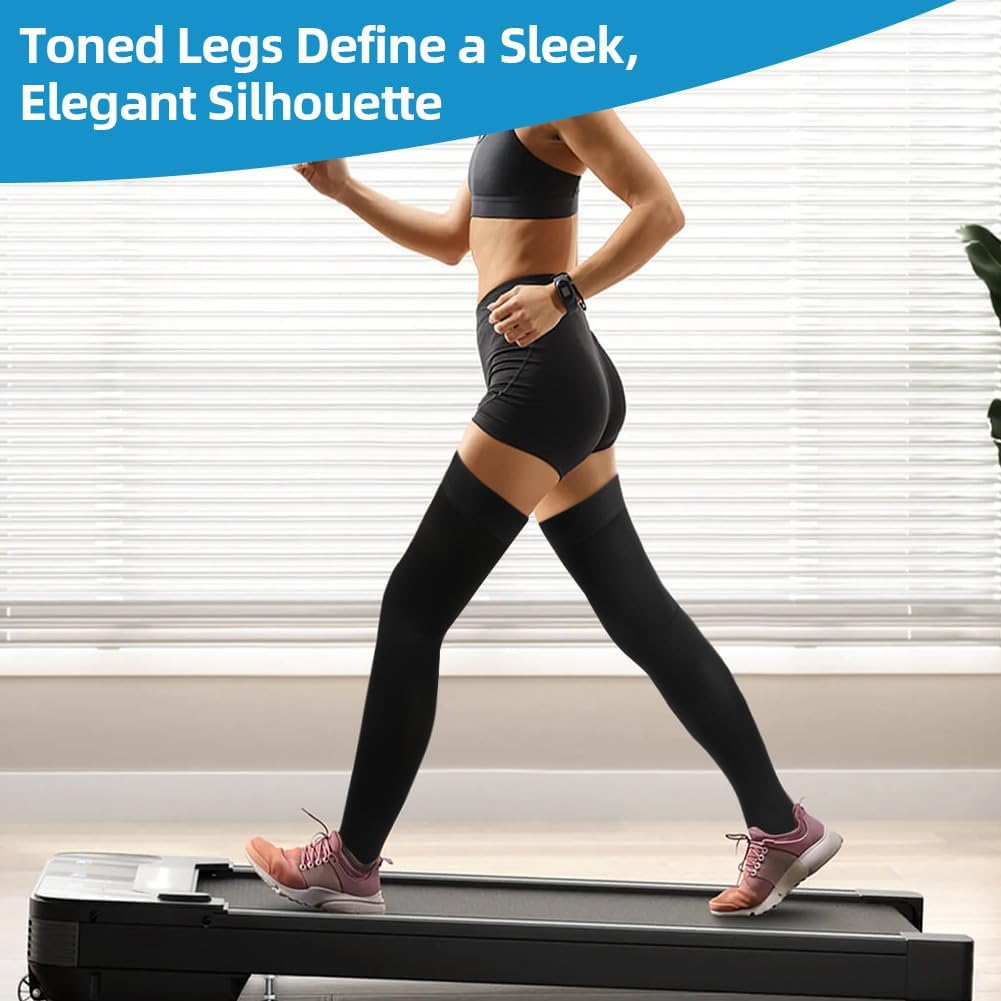 23-32 mmHg Thigh High Medical Compression Socks, Closed Toe Compression Stockings for Women Men, with Sock Washing Bag - Image 7