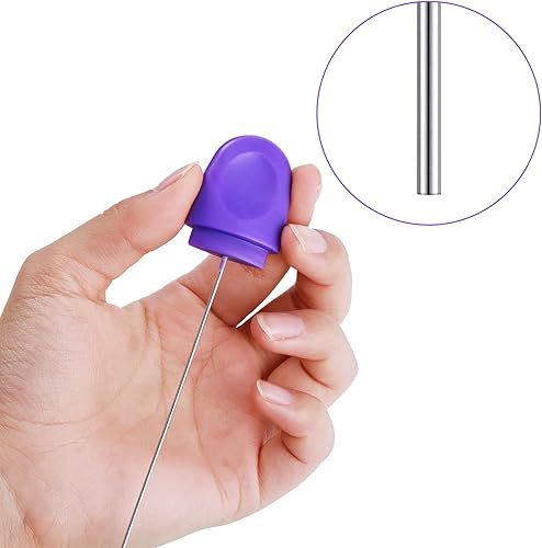 Miniatura 3 de Raiten 4 probadores de pasteles de acero inoxidable para hornear con cubierta, reutilizable, metal, mini agujas para magdalenas, pan, pastelería,