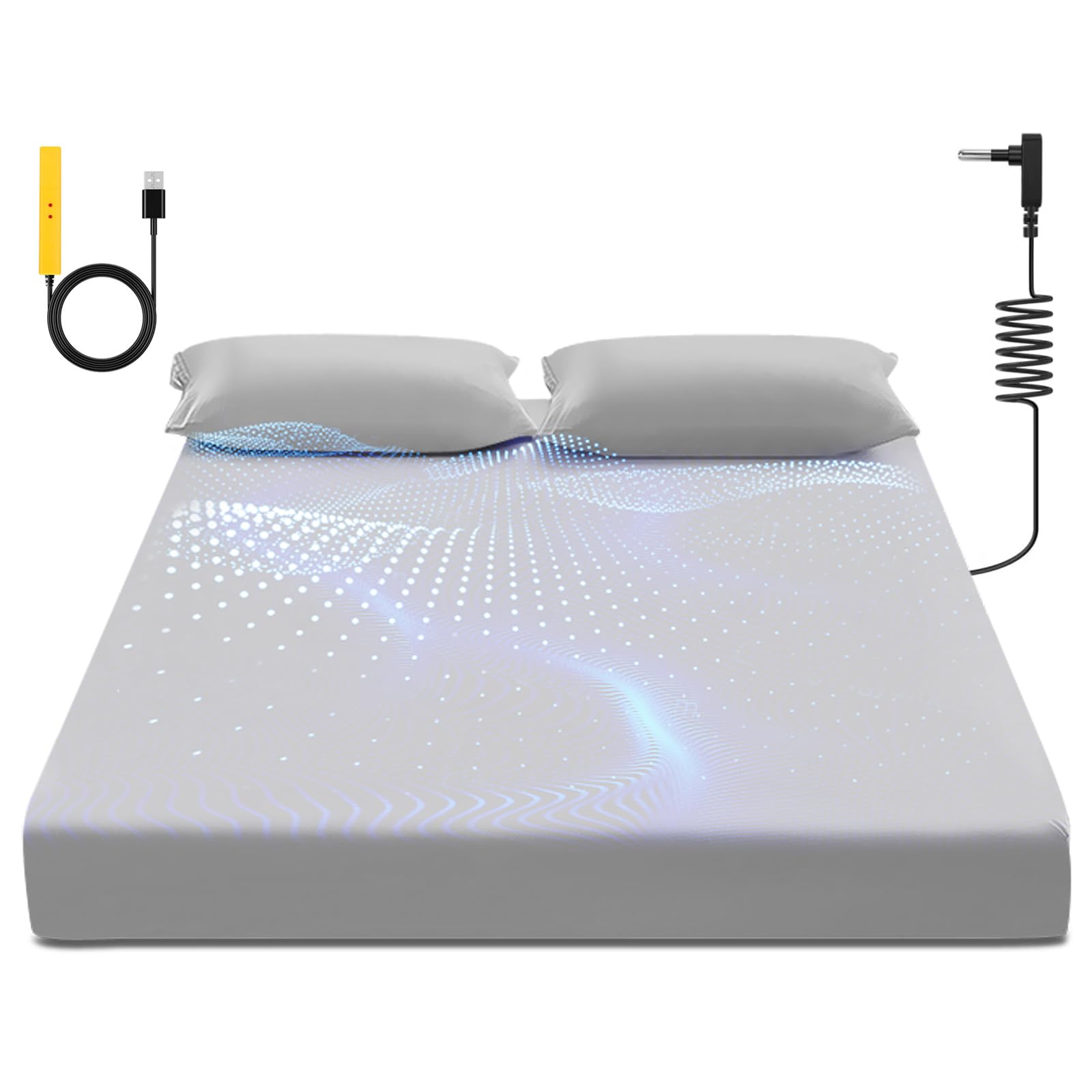 Grounding Sheet 90 Organic Cotton 10 Pure Silver Organic Fitted Grounded Sheet for Improved Sleep Earth Connecting Bedding