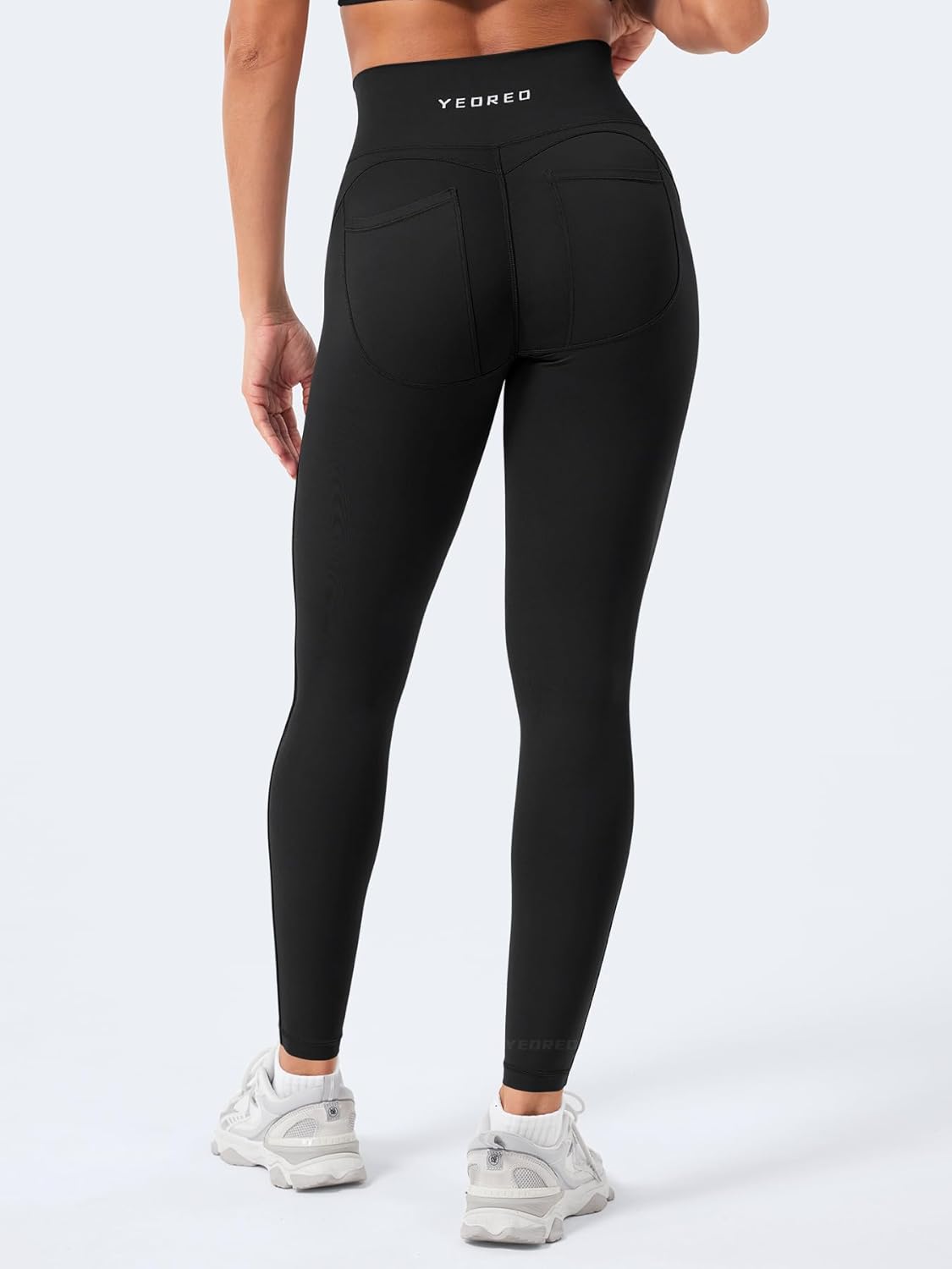 YEOREO CoreFlex Women Workout Scrunch Leggings Denim Look Gym Booty Lifting High Waist Leggings Yoga Pants