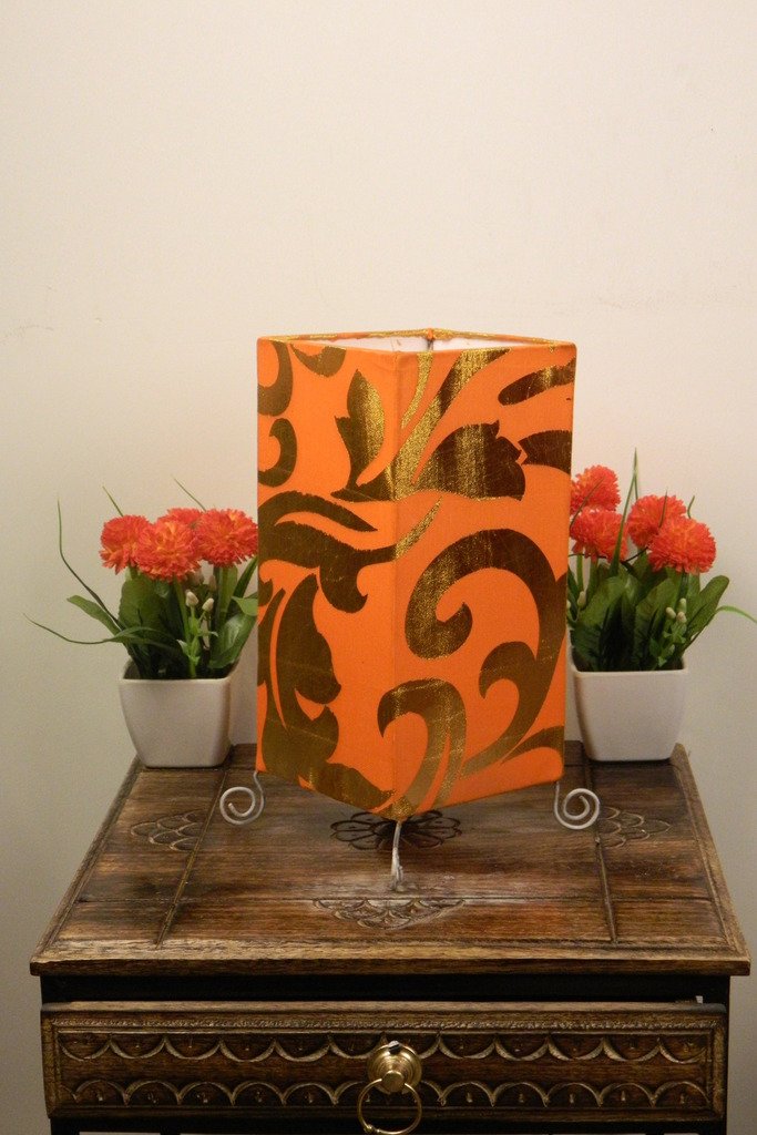 Tucasa Printed Classic Square Table Lamp