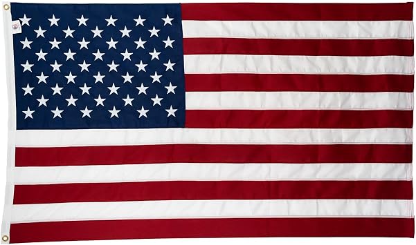 Allied Flag U.S. Flag - 3 x 5 Embroidered Cotton | Premium Quality, Outdoor Durable, HeavyDuty Construction for Residential or Commercial Use